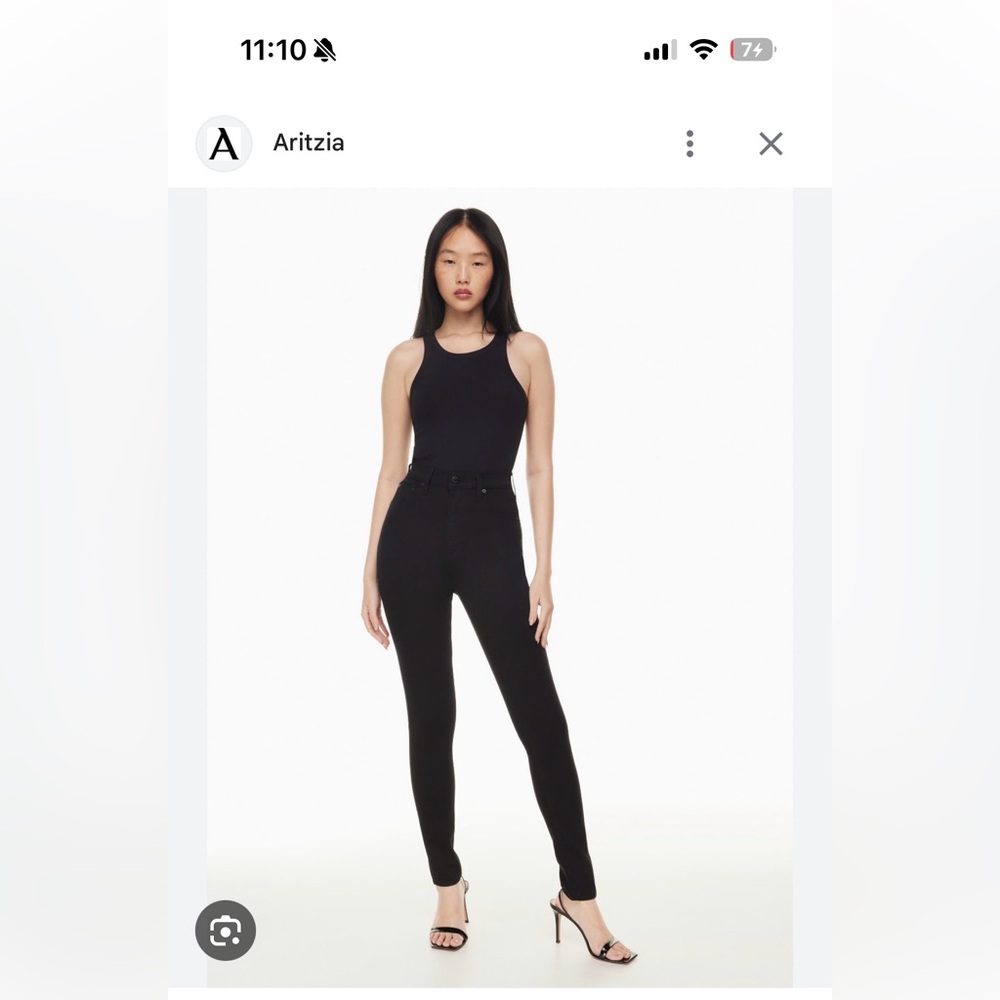 Aritzia Midnight Black Skinny Jeans